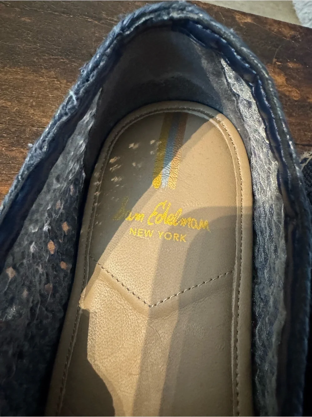 Sam Edelman Khiara Emblem Embellished Espadrille Flats in Hudson Blue Size 9